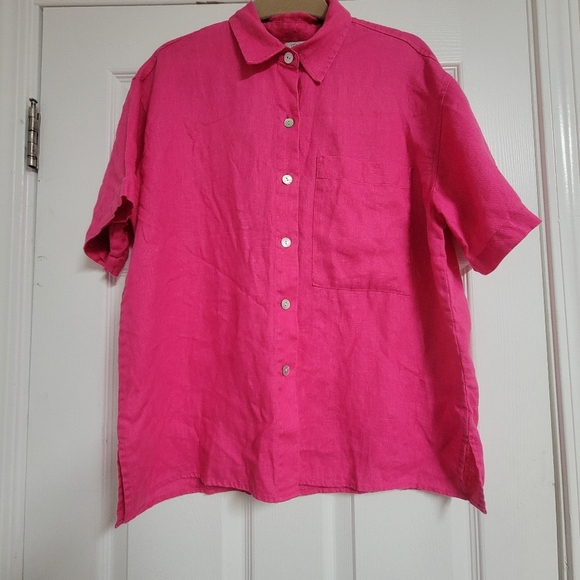 Rails Mackinley Linen Short Sleeve Button Up Shirt Size Medium. - Picture 2 of 13